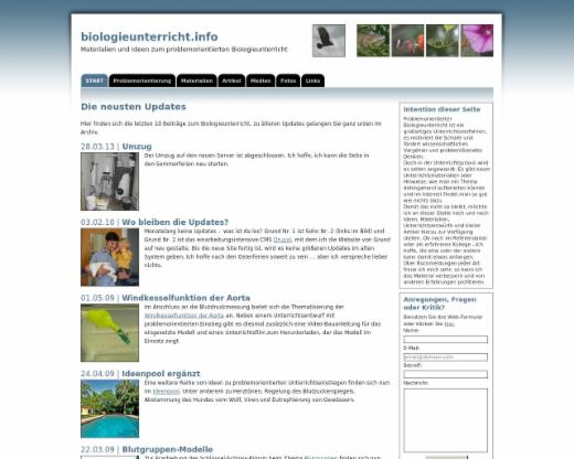 Site Biologieunterricht